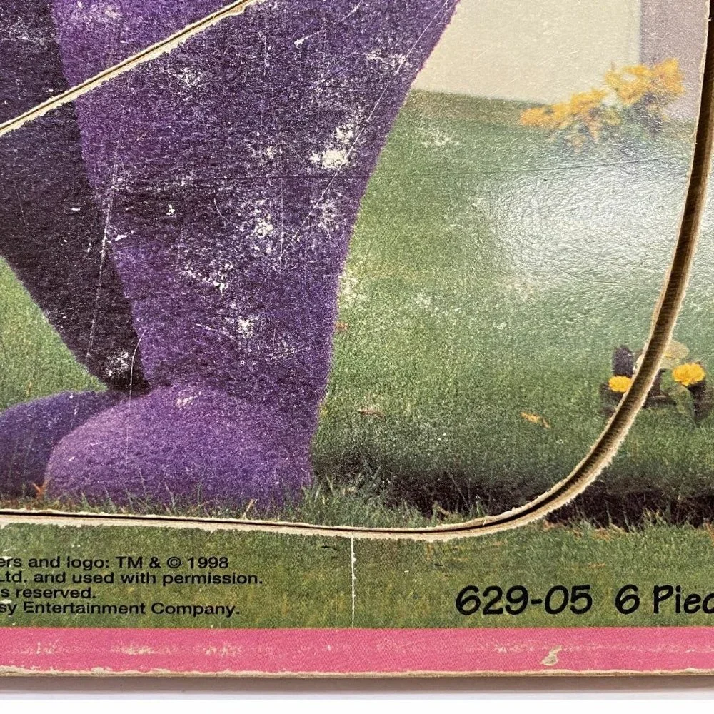 Vintage 1998 Playskool Teletubbies Po & Tinky Winky wooden puzzle #629-05